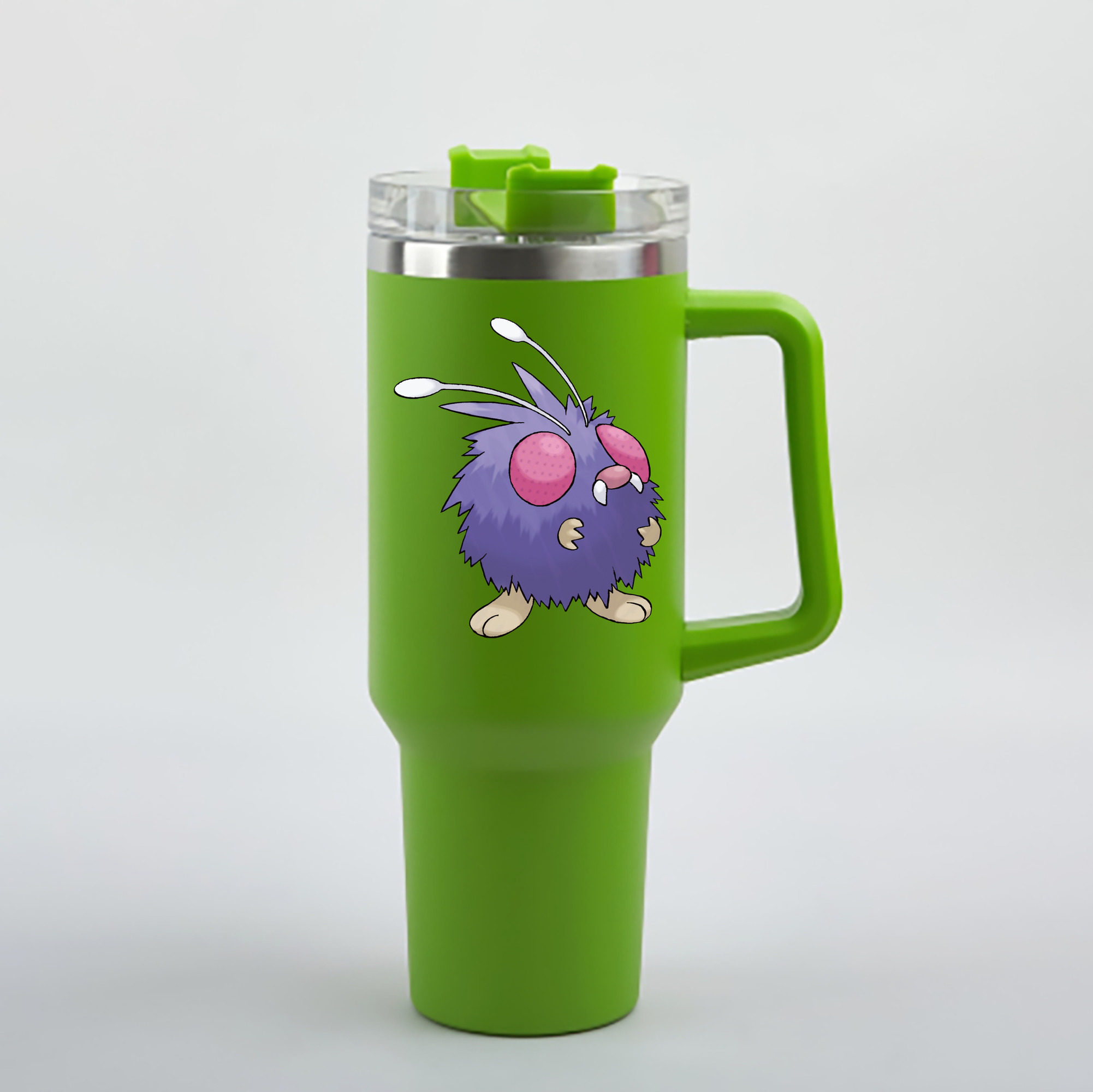 （画像用） ポケットモンスター Pokémon 1200mL車用タンブラー - クリスタルステッカー（プラスチックストロー付き）